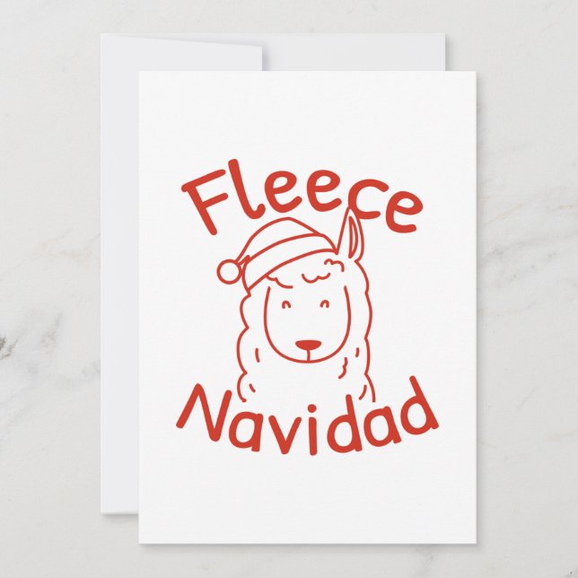 Cartão De Agradecimento Fleece Navidad (Frente)