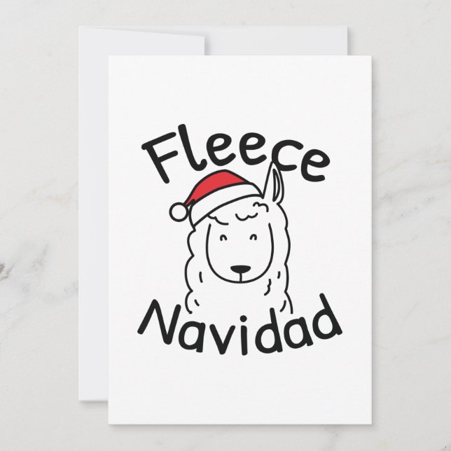 Cartão De Agradecimento Fleece Navidad (Frente)