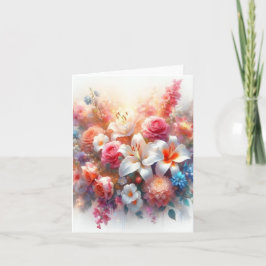 Cartão De Agradecimento Fleurs du Cœur, Murmures d’Amour, carte pour tous