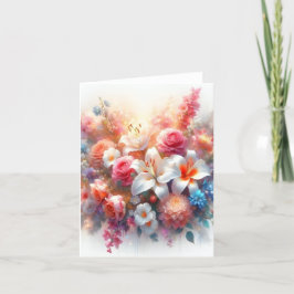 Cartão De Agradecimento Fleurs du Cœur, Murmures d’Amour, carte pour tous