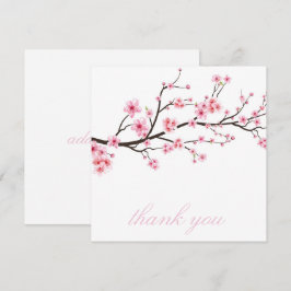 CARTÃO DE AGRADECIMENTO : FLOR DE CEREJEIRA SAKURA