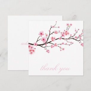 CARTÃO DE AGRADECIMENTO : FLOR DE CEREJEIRA SAKURA