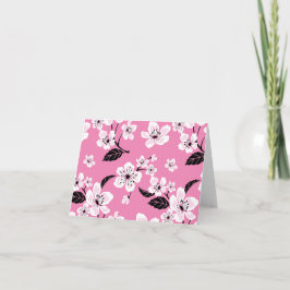 CARTÃO DE AGRADECIMENTO FLOR DE CEREJEIRA - SAKURA (ROSA CLARO)
