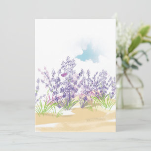 Cartão De Agradecimento flor de lavanda