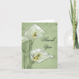 Cartão De Agradecimento Flor de Lírio Calla Branco