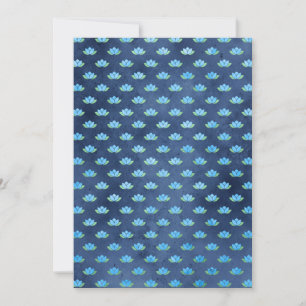 Cartão De Agradecimento Flor de Lótus Azul Planta Aquática Espiritual Budi