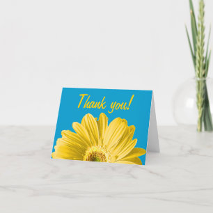 Cartão De Agradecimento Flor De Margarida Amarelo Obrigado Ou Personalizad