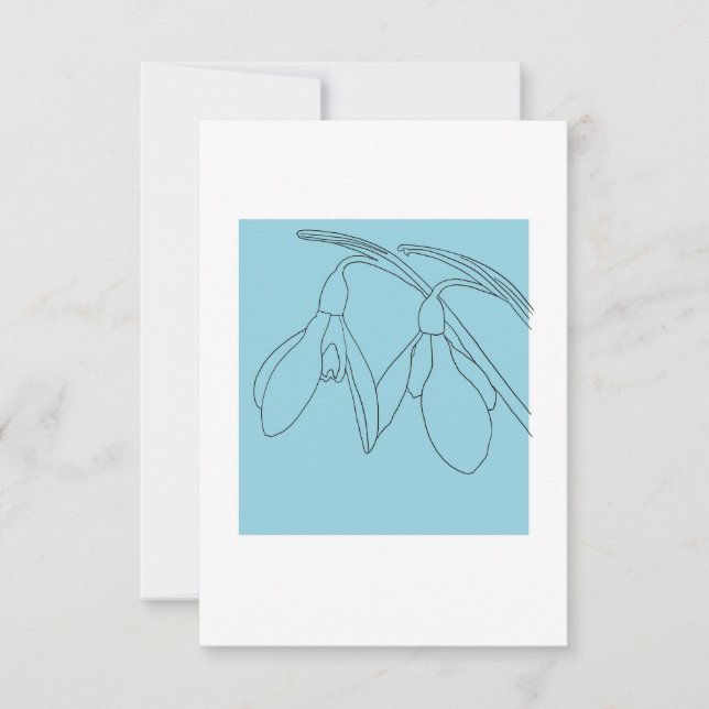 Cartão De Agradecimento Flor de snowdrop personalizada  (Frente)