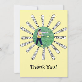 Cartão de Agradecimento Flor de Taco de Softbol