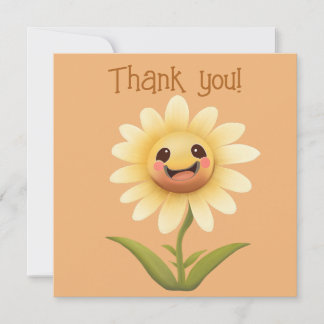Cartão De Agradecimento Flor Feliz Muito Obrigado