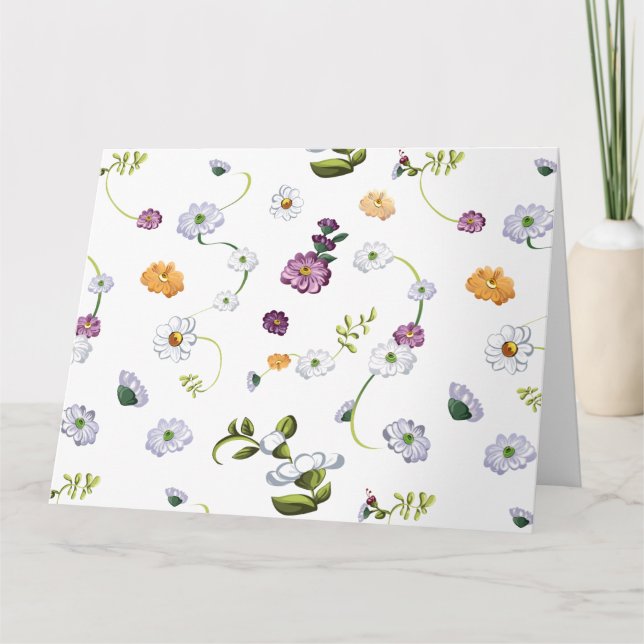 Cartão De Agradecimento Flor margarida 2 (Frente)