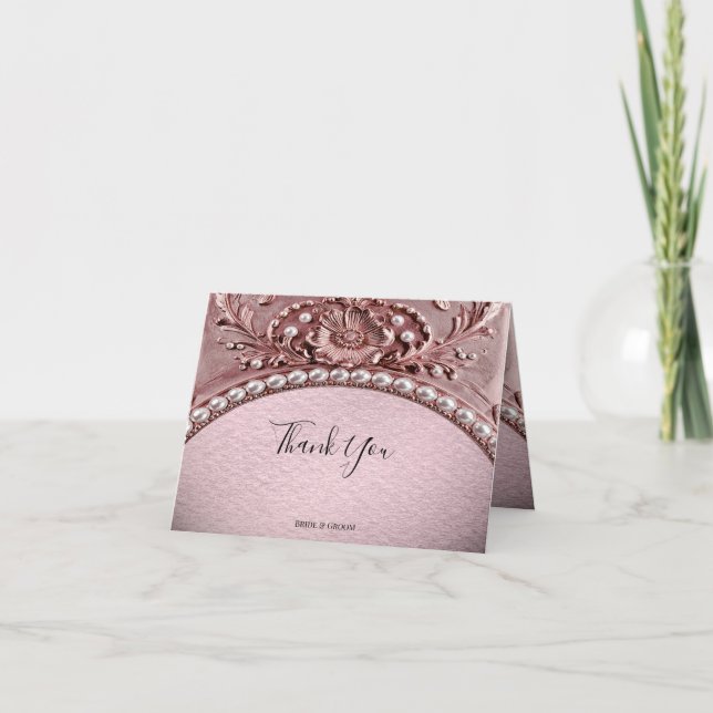 Cartão de Agradecimento Flor Rosa (Frente)