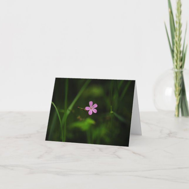 Cartão De Agradecimento Flor Rosa (Frente)