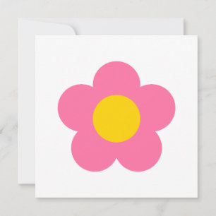 Cartão De Agradecimento Flor rosa fofa