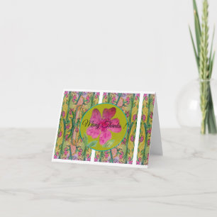 Cartão De Agradecimento Flor Rosa Grande