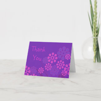 Cartão De Agradecimento Flor Roxo Obrigado