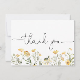 Cartão de Agradecimento Flor Silvestre Amarela Del
