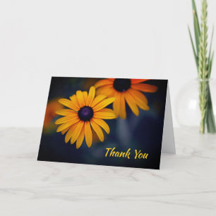 Cartão De Agradecimento Flor Susan Garden Amarelo Blackyed Obrigado