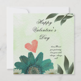 Cartão De Agradecimento Flor Verde - Um Amor Sem Outro