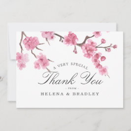 Cartão De Agradecimento Floração de Cerejeira | Obrigado Casamento