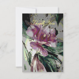 Cartão de Agradecimento Floral Art Flat