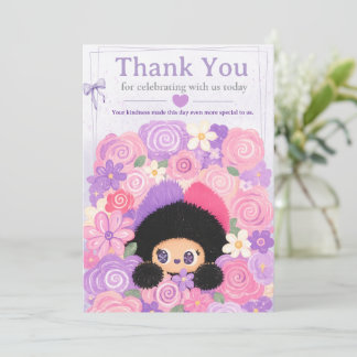 Cartão de Agradecimento Floral Bloom Kitty | anive