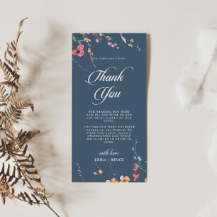 Cartão de Agradecimento Floral Botânico Elegante