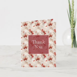 Cartão De Agradecimento Floral Branco Belo