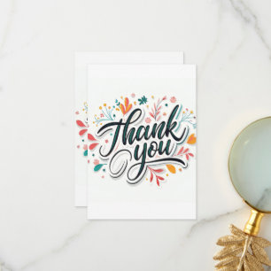 Cartão de agradecimento floral cartão de agradecim