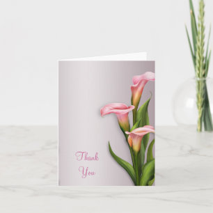 Cartão de Agradecimento Floral de Lírio de Calla