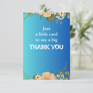 Cartão de Agradecimento Floral Elegante com Eu Per