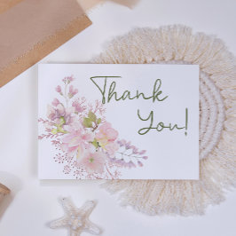 Cartão de Agradecimento Floral Elegante Magnólia R