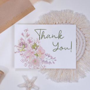 Cartão de Agradecimento Floral Elegante Magnólia R