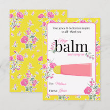 Cartão de Agradecimento Floral Keep Balm e Carry O