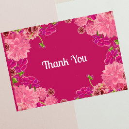 Cartão De Agradecimento Floral magenta