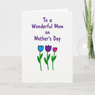Cartão de Agradecimento Floral para a Mamãe