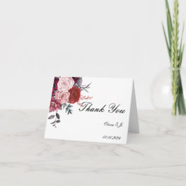 CARTÃO DE AGRADECIMENTO FLORAL PARA CHUVA DE NOIVA