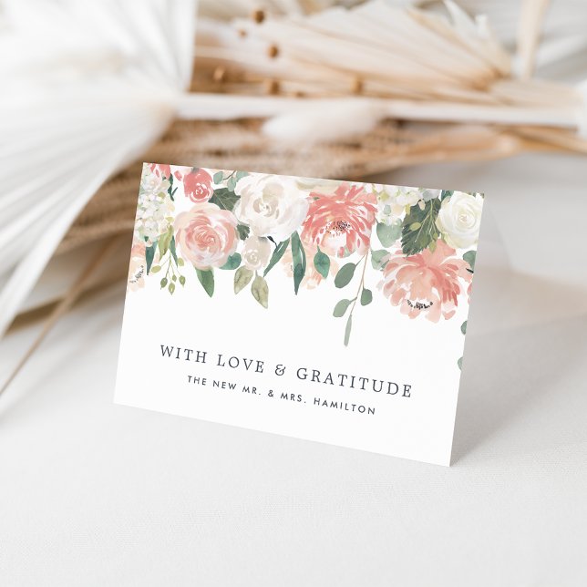 Cartão De Agradecimento Floral Personalizado Do Meio-Verão Obrigado (Criador carregado)