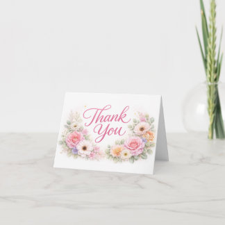 Cartão de Agradecimento Floral Personalizado | Ele