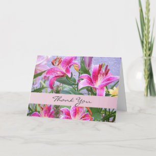 Cartão de Agradecimento Floral Rosa Personalizado