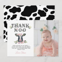 Floral Santa Obrigado Moo Birthday