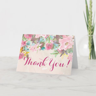 Cartão De Agradecimento Floral Thank you Note