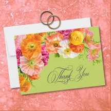 Floral Vibrante de Verão Laranja Rosa Casamento