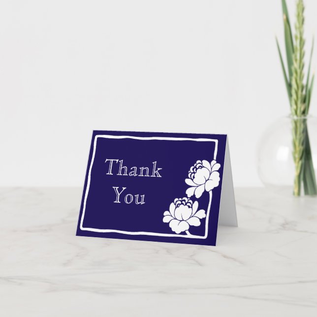 Cartão De Agradecimento Floral Wedding Obrigado (Frente)