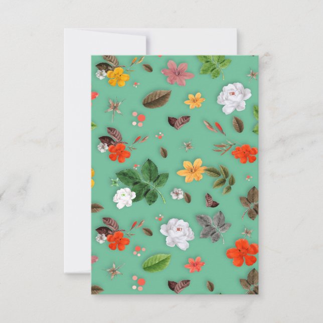 Cartão De Agradecimento Flores Amarelas e Rosas Brancas 14 (Frente)