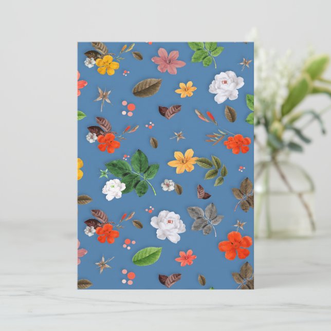 Cartão De Agradecimento Flores Amarelas e Rosas Brancas 23 (Em pé/Frente)