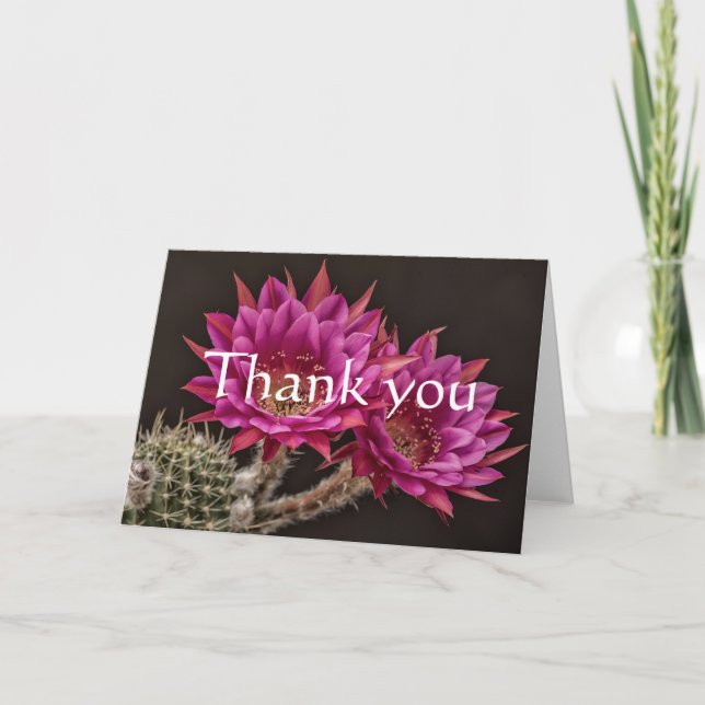 Cartão De Agradecimento Flores antimatéria, obrigado você (Frente)