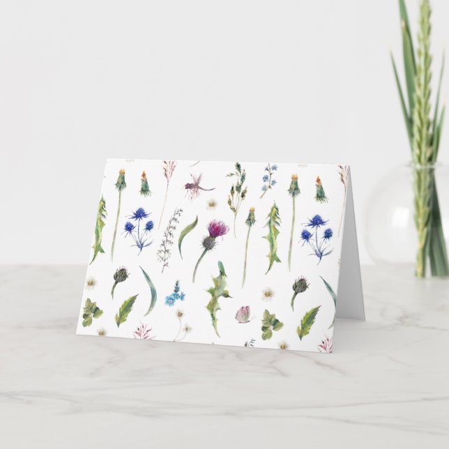 Cartão De Agradecimento Flores bonito Xistelas Design (Frente)