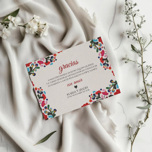Cartão De Agradecimento Flores Coloridas Botânicas Flores Casamento Espanh
