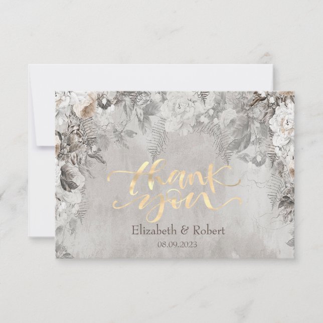 Cartão De Agradecimento Flores da Floresta do País das Maravilhas de Inver (Frente)